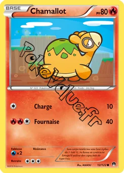 Carte Pokémon Chamallot  n°12 de la série Rupture Turbo