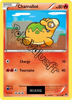 Carte Pokémon Chamallot  Reverse n°12 de la série Rupture Turbo