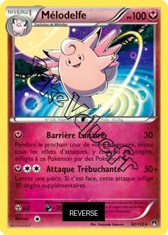 Carte Pokémon Clefable  Reverse n°82 de la série Rupture Turbo