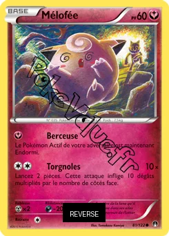 Carte Pokémon Clefairy  Reverse n°81 de la série Rupture Turbo
