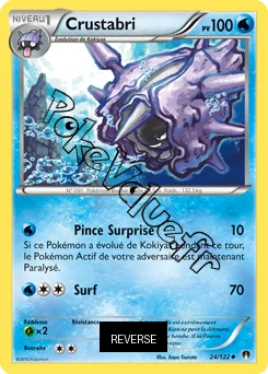 Carte Pokémon Cloyster  Reverse n°24 de la série Rupture Turbo