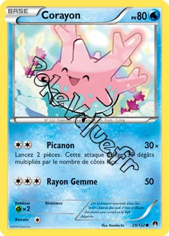 Carte Pokémon Corsola  n°29 de la série Rupture Turbo