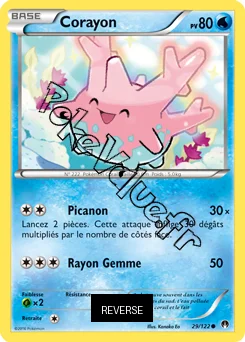 Carte Pokémon Corsola  Reverse n°29 de la série Rupture Turbo