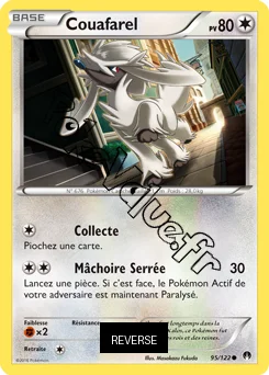 Carte Pokémon Couafarel  Reverse n°95 de la série Rupture Turbo