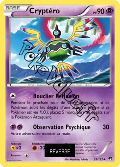 Carte Pokémon Cryptéro  Reverse n°55 de la série Rupture Turbo