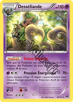 Carte Pokémon Desséliande  n°65 de la série Rupture Turbo