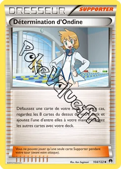 Carte Pokémon Détermination d'Ondine n°104 de la série Rupture Turbo