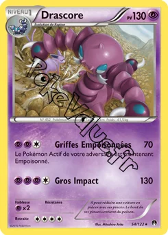 Carte Pokémon Drascore  n°54 de la série Rupture Turbo