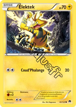 Carte Pokémon Electabuzz  n°42 de la série Rupture Turbo