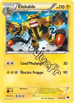 Carte Pokémon Élekable  n°43 de la série Rupture Turbo