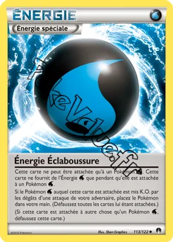 Carte Pokémon Énergie Éclaboussure n°113 de la série Rupture Turbo