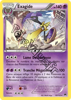 Carte Pokémon Exagide  n°62 de la série Rupture Turbo