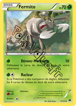 Carte Pokémon Fermite  n°9 de la série Rupture Turbo