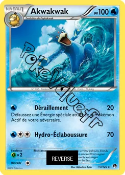Carte Pokémon Golduck  Reverse n°17 de la série Rupture Turbo