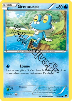 Carte Pokémon Grenousse  n°38 de la série Rupture Turbo