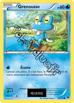 Carte Pokémon Grenousse  Reverse n°38 de la série Rupture Turbo