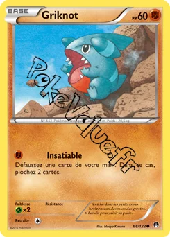 Carte Pokémon Griknot  n°68 de la série Rupture Turbo