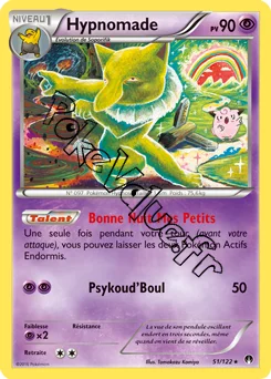 Carte Pokémon Hypno  n°51 de la série Rupture Turbo