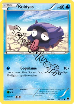 Carte Pokémon Kokiyas  n°22 de la série Rupture Turbo
