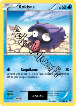 Carte Pokémon Kokiyas  Reverse n°22 de la série Rupture Turbo