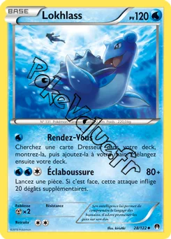 Carte Pokémon Lapras  n°28 de la série Rupture Turbo