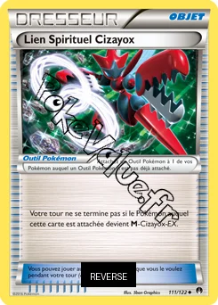 Carte Pokémon Lien Spirituel Cizayox Reverse n°111 de la série Rupture Turbo