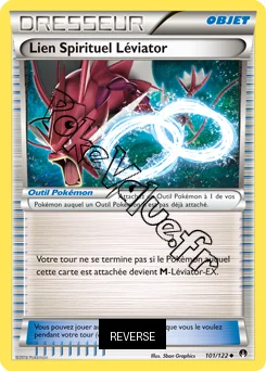 Carte Pokémon Lien Spirituel Léviator Reverse n°101 de la série Rupture Turbo
