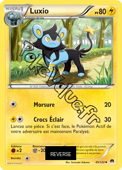 Carte Pokémon Luxio  Reverse n°45 de la série Rupture Turbo