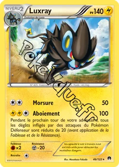 Carte Pokémon Luxray  n°46 de la série Rupture Turbo