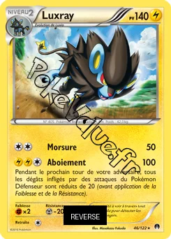 Carte Pokémon Luxray  Reverse n°46 de la série Rupture Turbo