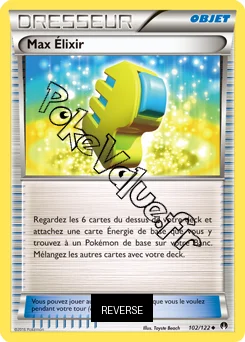 Carte Pokémon Max Élixir Reverse n°102 de la série Rupture Turbo
