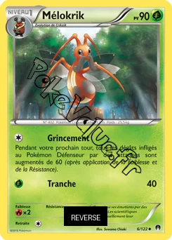 Carte Pokémon Mélokrik  Reverse n°6 de la série Rupture Turbo