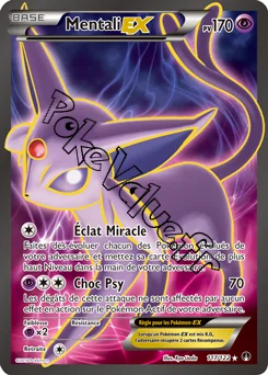 Carte Pokémon Mentali EX  n°117 de la série Rupture Turbo