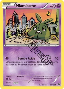 Carte Pokémon Miamiasme  n°56 de la série Rupture Turbo