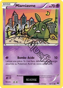 Carte Pokémon Miamiasme  Reverse n°56 de la série Rupture Turbo