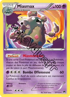 Carte Pokémon Miasmax  n°57 de la série Rupture Turbo