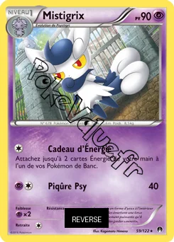 Carte Pokémon Mistigrix  Reverse n°59 de la série Rupture Turbo