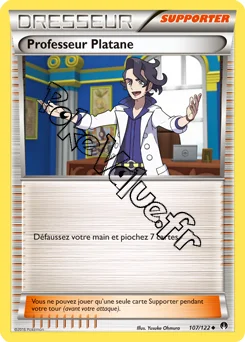 Carte Pokémon Professeur Platane n°107 de la série Rupture Turbo