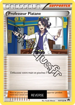 Carte Pokémon Professeur Platane Reverse n°107 de la série Rupture Turbo