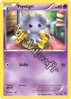Carte Pokémon Psystigri  n°58 de la série Rupture Turbo