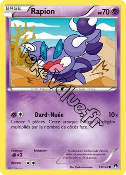 Carte Pokémon Rapion  n°53 de la série Rupture Turbo
