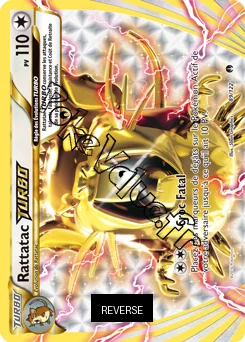 Carte Pokémon Rattatac TURBO  Reverse n°89 de la série Rupture Turbo