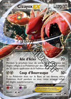 Carte Pokémon Scizor EX  n°76 de la série Rupture Turbo