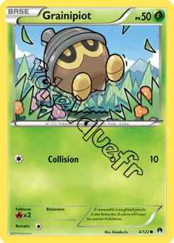 Carte Pokémon Seedot  n°4 de la série Rupture Turbo