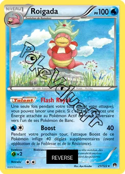 Carte Pokémon Slowking  Reverse n°21 de la série Rupture Turbo
