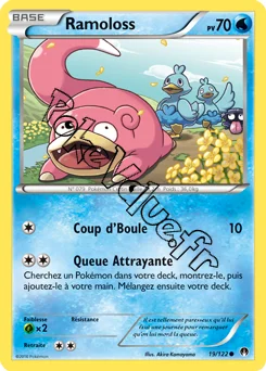 Carte Pokémon Slowpoke  n°19 de la série Rupture Turbo