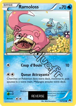 Carte Pokémon Slowpoke  Reverse n°19 de la série Rupture Turbo