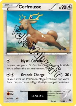 Carte Pokémon Stantler  Reverse n°91 de la série Rupture Turbo