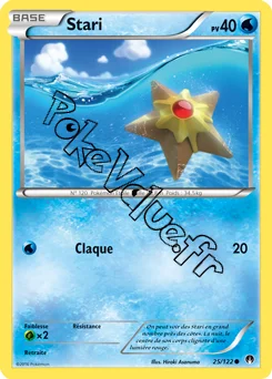 Carte Pokémon Staryu  n°25 de la série Rupture Turbo