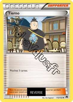 Carte Pokémon Tierno Reverse n°112 de la série Rupture Turbo